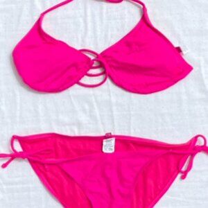 OP Hot Pink String Bikini - Size Large (11-13)